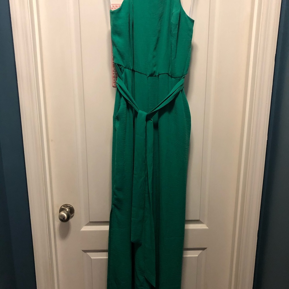 Stunning Kelly green full length romper